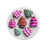 Molde Silicona Mini Árboles de Navidad x 7